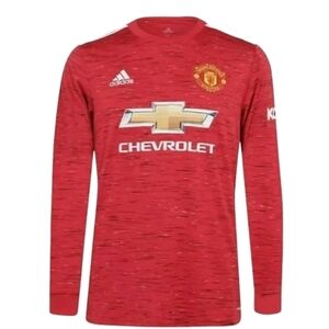 Adidas 2020 Manchester United MANU Home Long Sleeve Jersey Men’s Large L - New